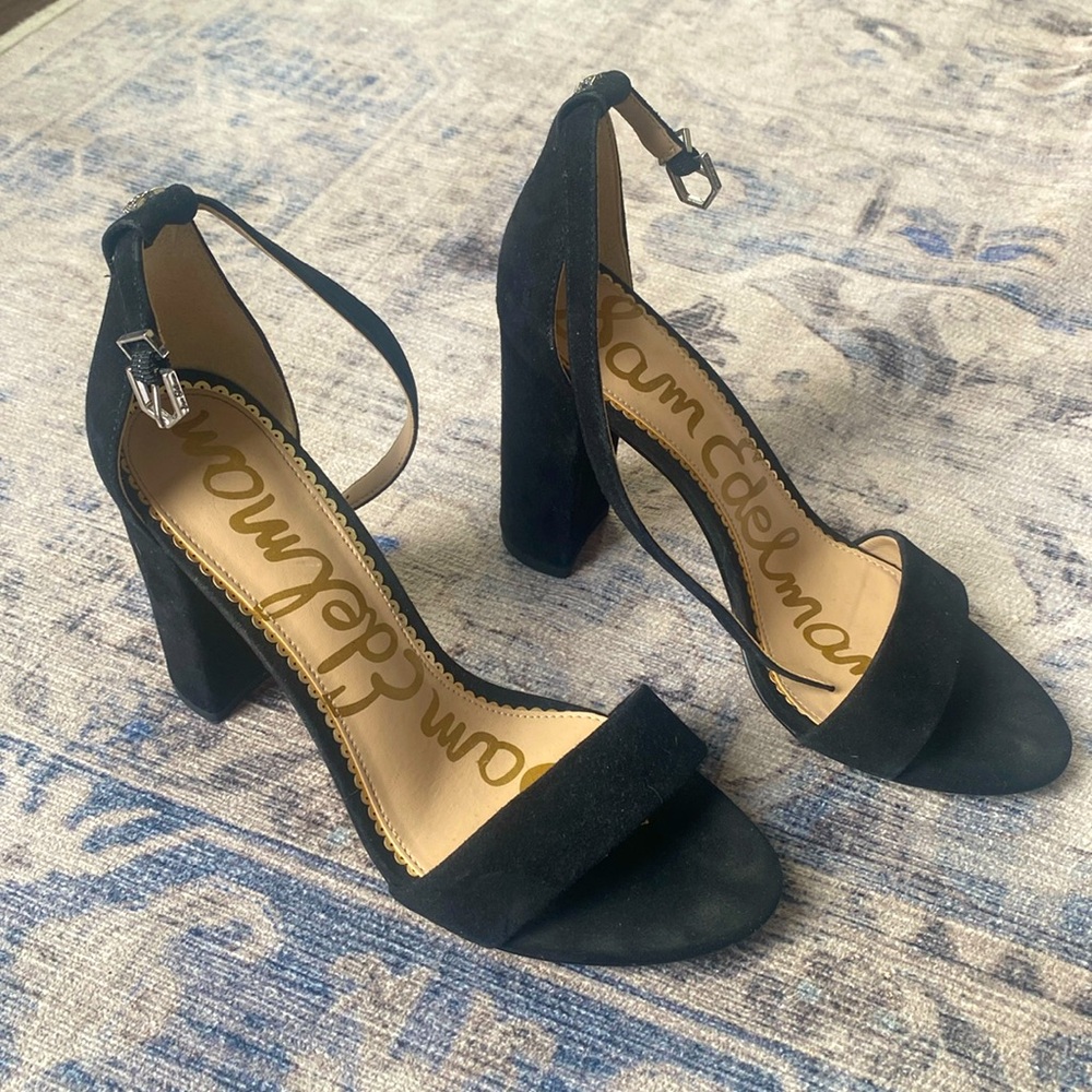 Sam Edelman Yaro black suede sandals size 7.5